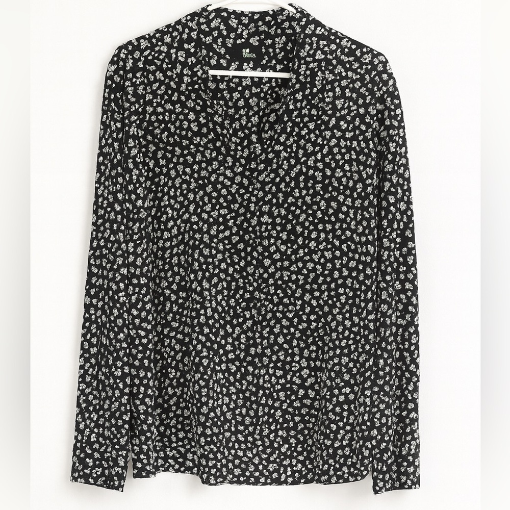 The Kooples Floral Print Button Down Shirt Size Medium 100% Viscose NWT